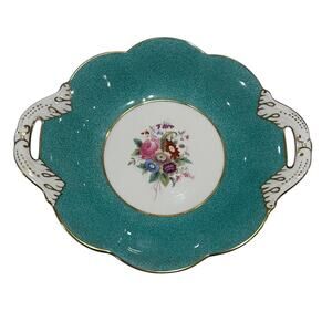 Vintage Coalport Bone China Sweet Dish Scalloped Edge Pierced Handles WindsorEUC